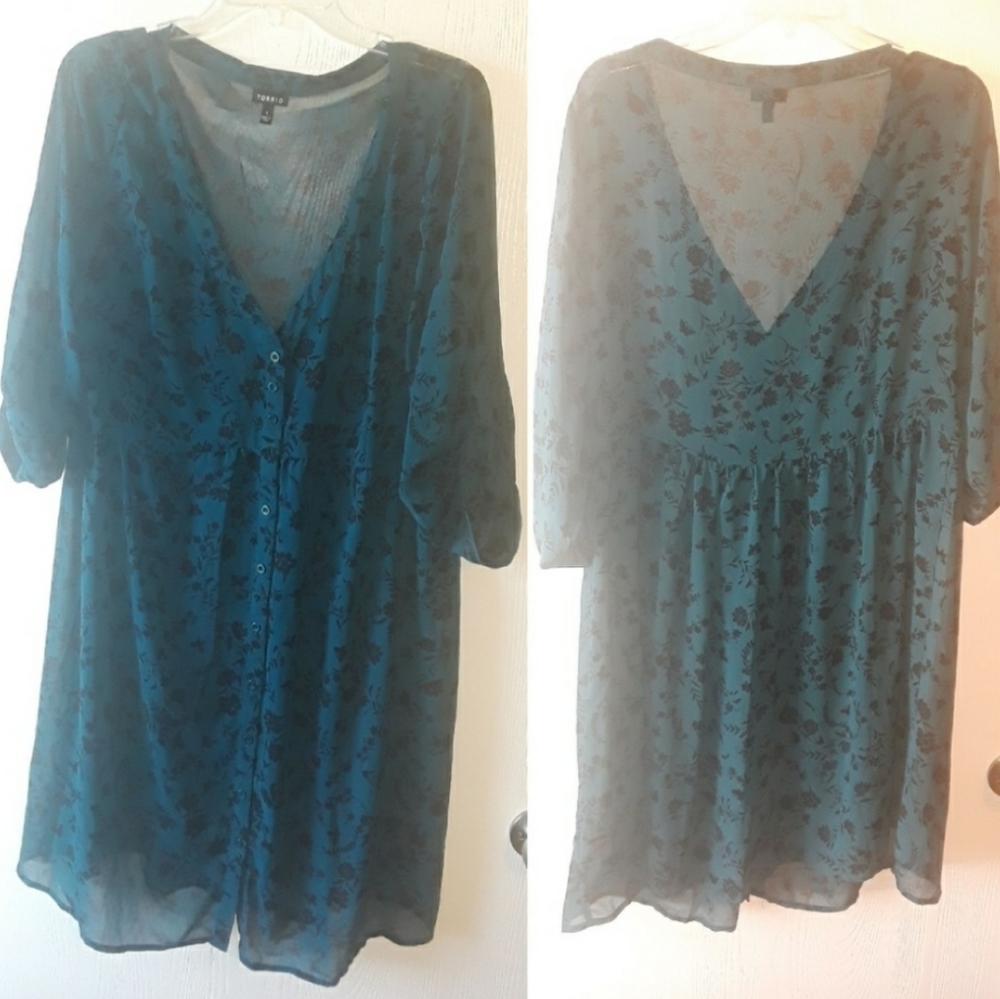 💋 button down sheer dress